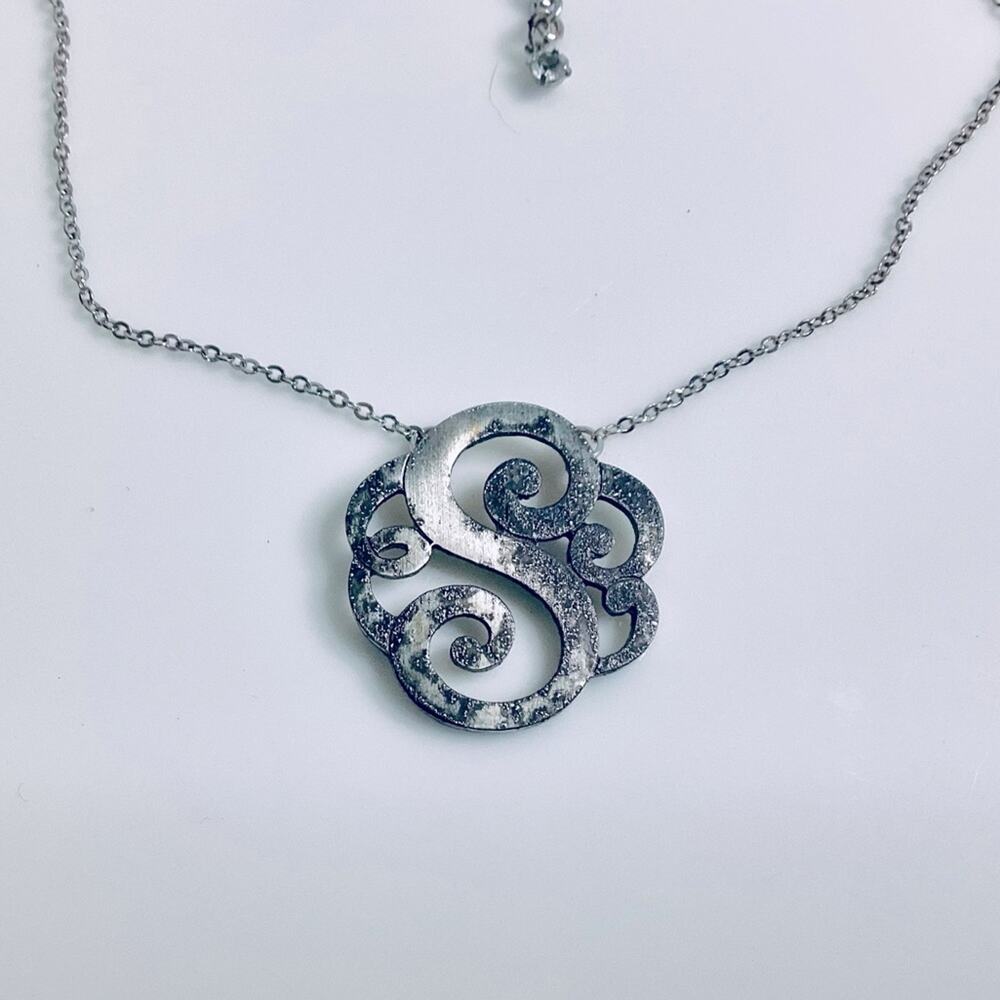 Custom Made Vintage Monogram Charm Necklace